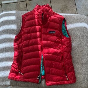 Patagonia Small Womens Goose Down Vest Pink/Red